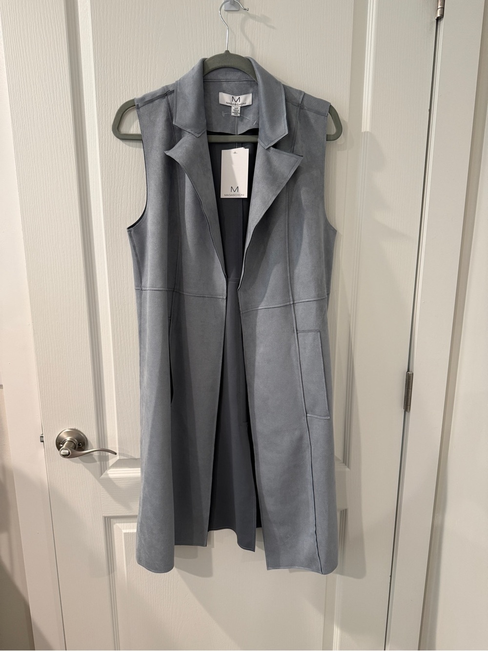 Magaschoni Light Blue Sleeveless Long Vest